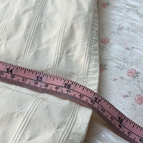 Sienna Quilted Wide Leg Pants S Cotton Lycra Elastic Waist Vintage Look Made In - Picture 6 of 7